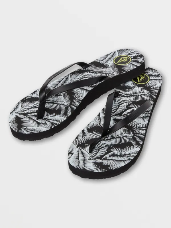 Color Me Spring Sandals - Black White sold by Volcom