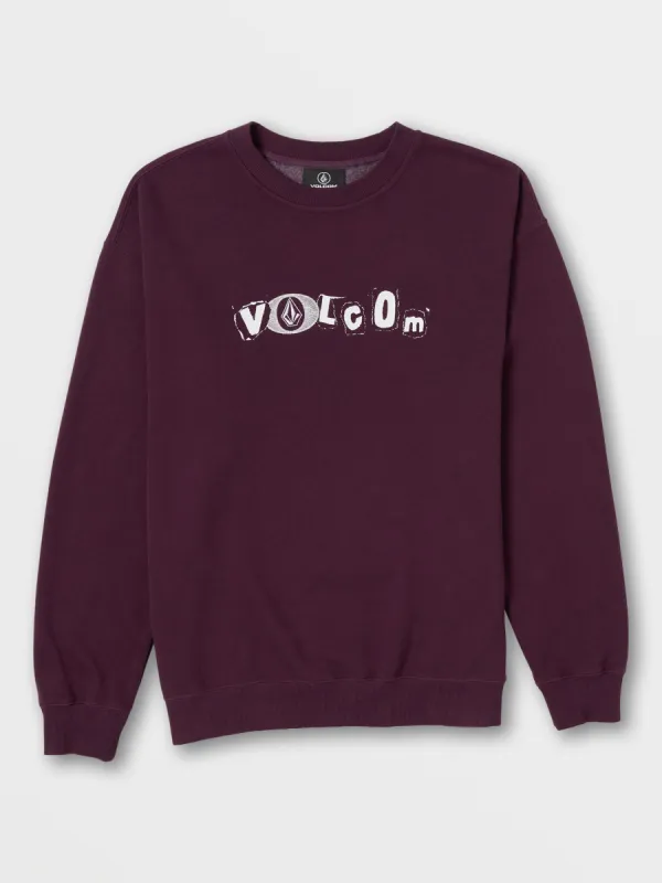 No Recess Crew Sweatshirt - Mulberry sold by Volcom