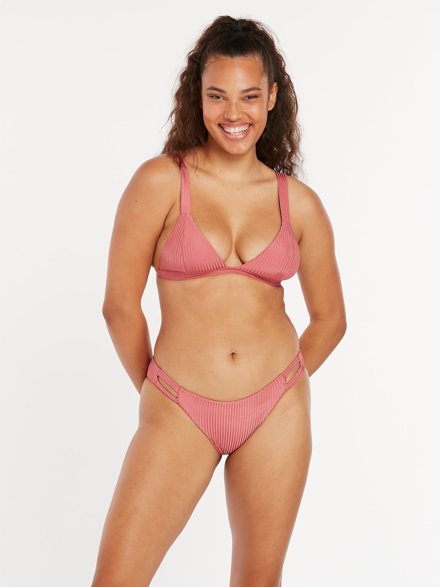 Simply Rib Hipster Bikini Bottom - Dusty Rose sold by Volcom product image thumbnail 3