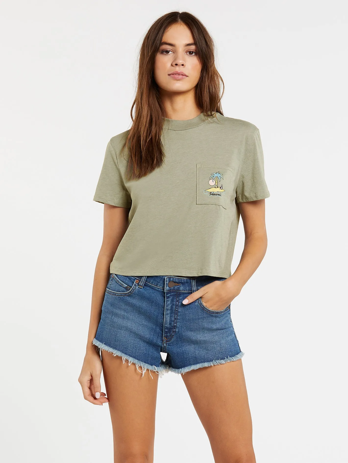 Island Pocket Tee - Green Tea sold by Volcom