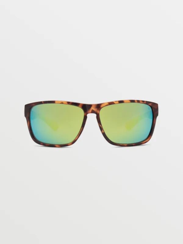 Baloney Sunglasses - Matte Tort/Green Polar sold by Volcom