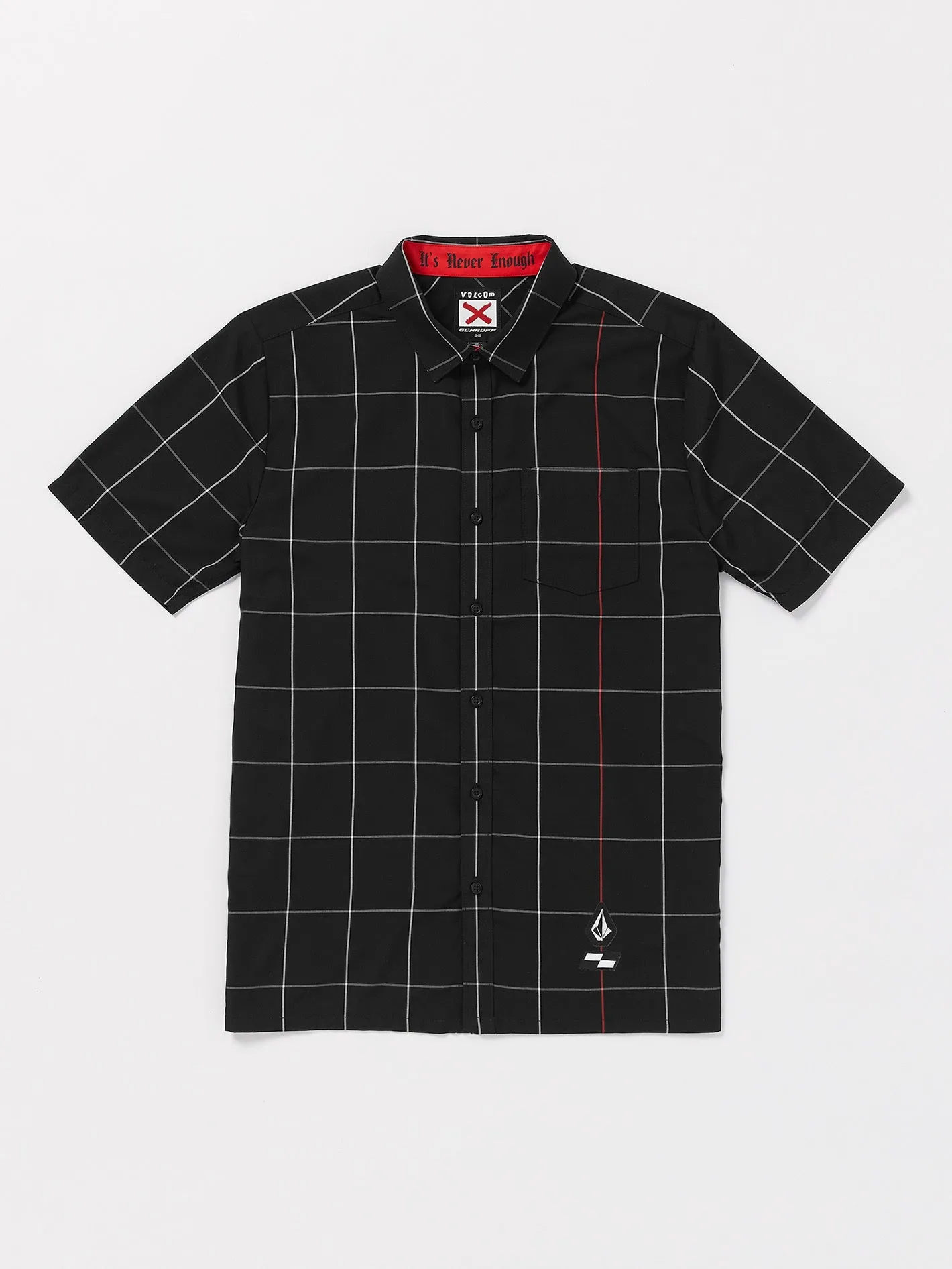 Schroff X Volcom Plaid Short Sleeve Shirt - Black sold by Volcom product image thumbnail 3