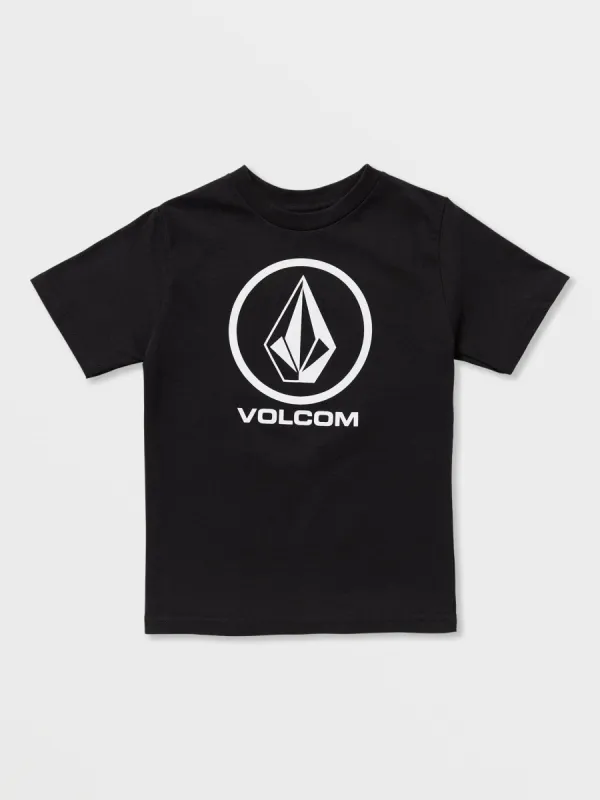 Little Boys Circle Corp Short Sleeve Shirt - Black sold by Volcom