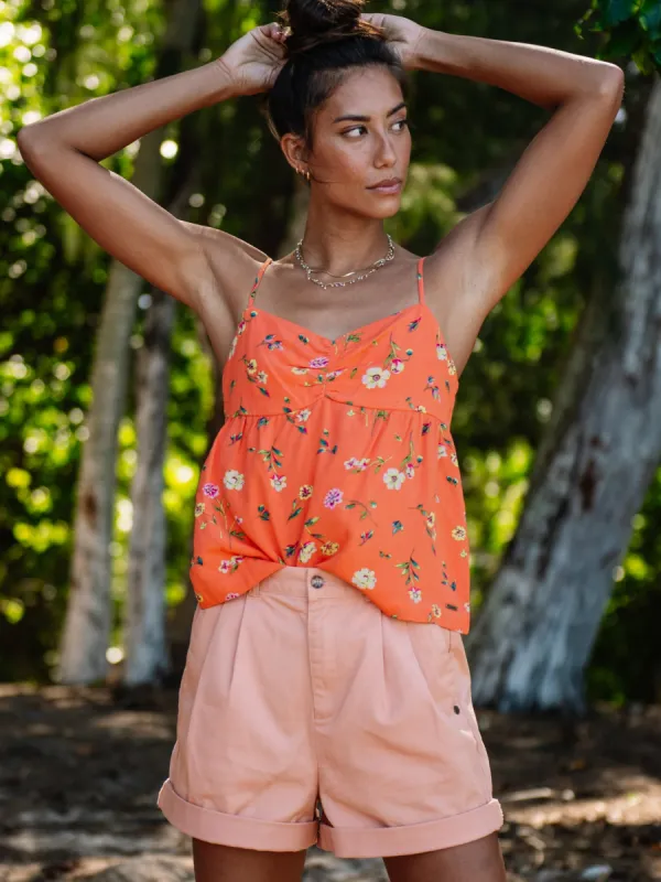 Mucho Mahalo Cami Tank - Dark Coral sold by Volcom