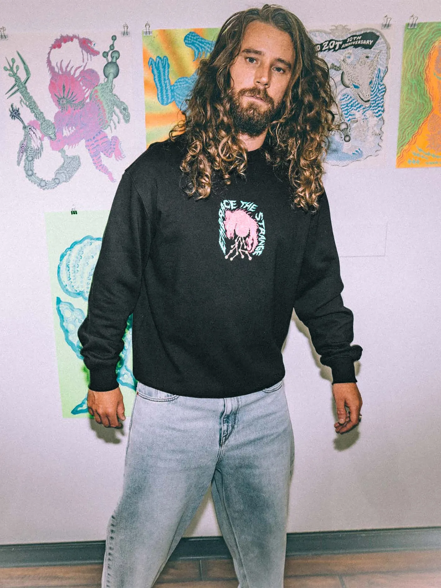 Featured Artist Tetsunori Crew Sweatshirt - Black sold by Volcom