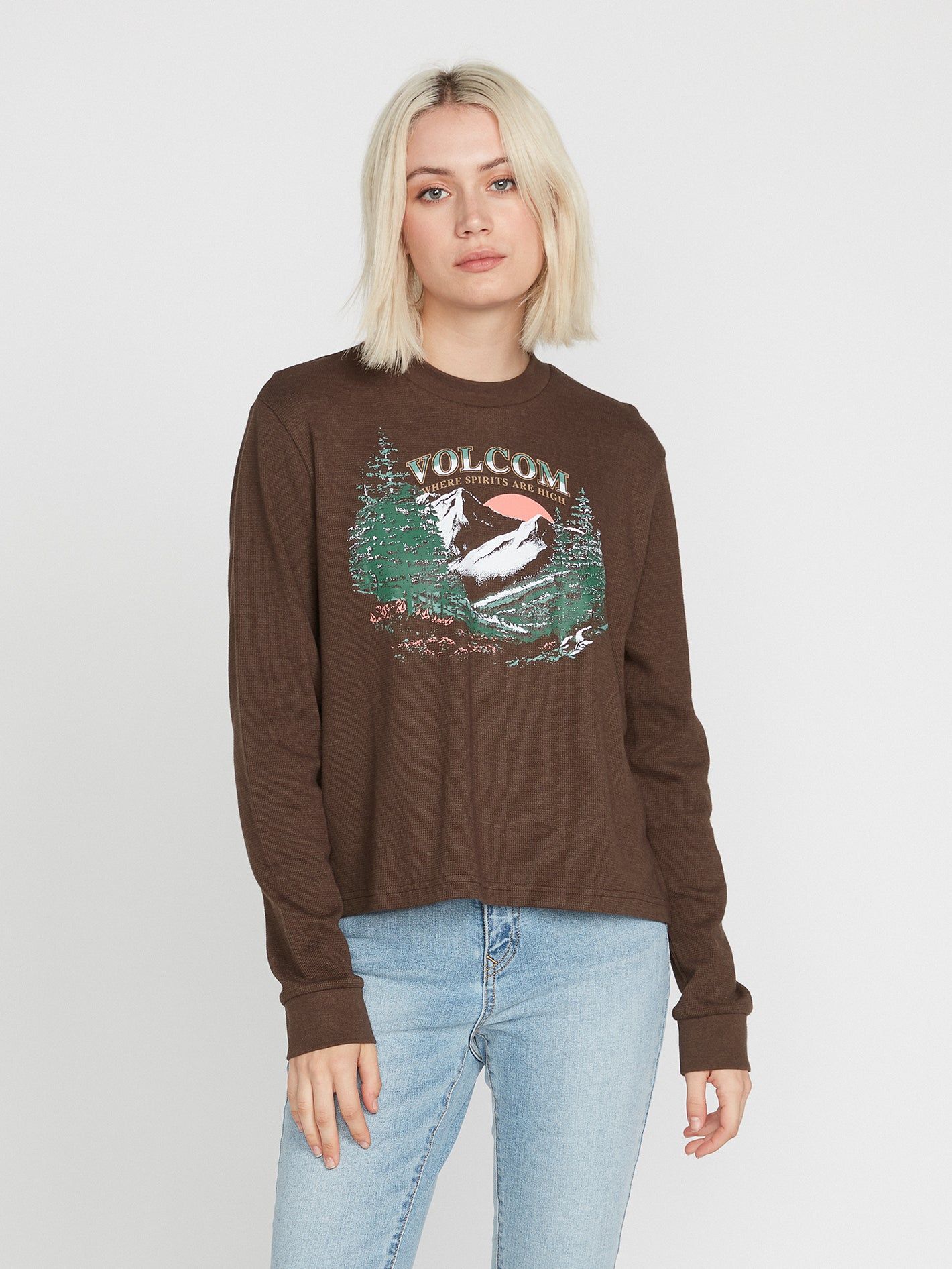 Thermality Long Sleeve Tee - Espresso sold by Volcom product image thumbnail 3