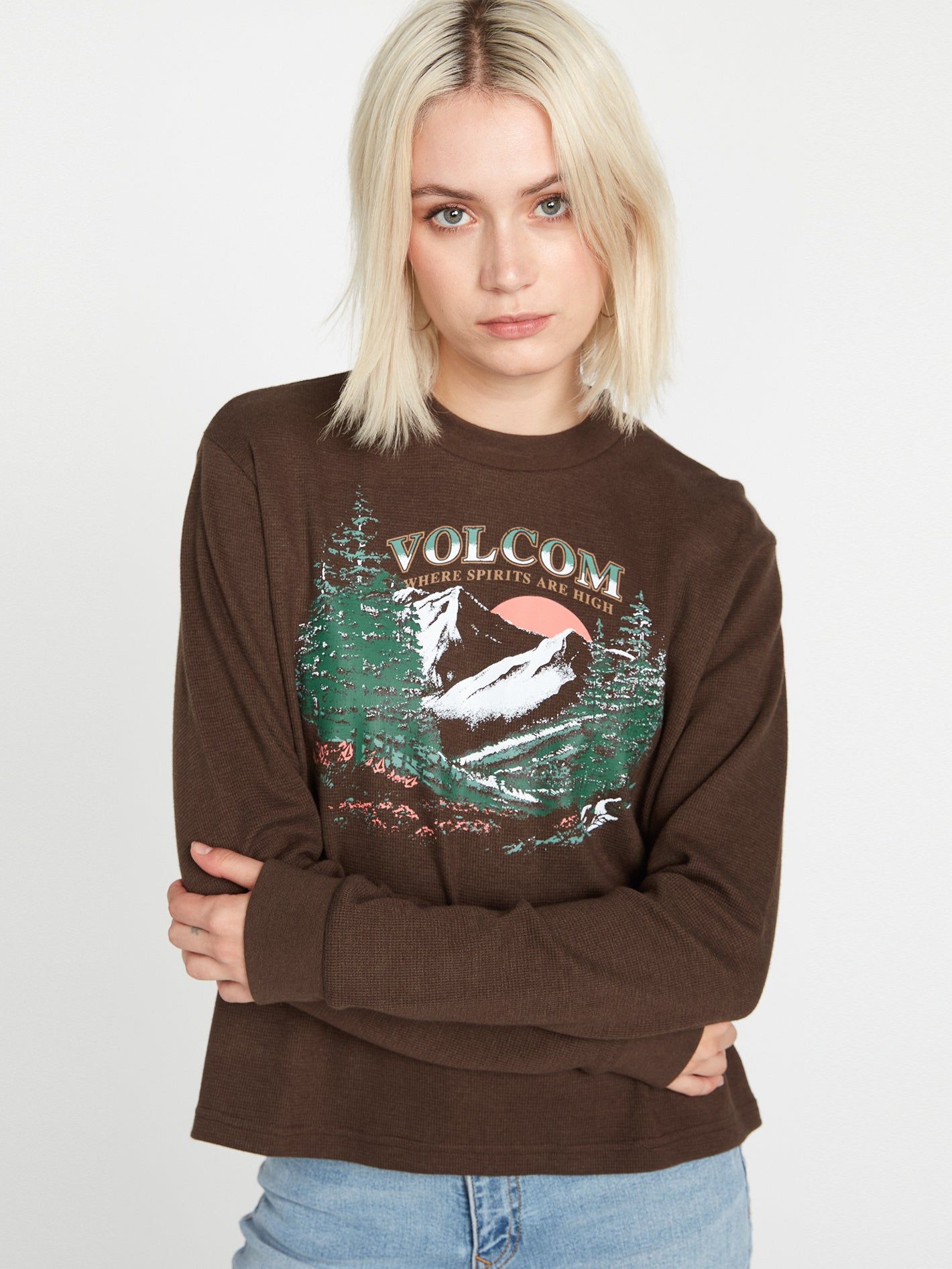 Thermality Long Sleeve Tee - Espresso sold by Volcom