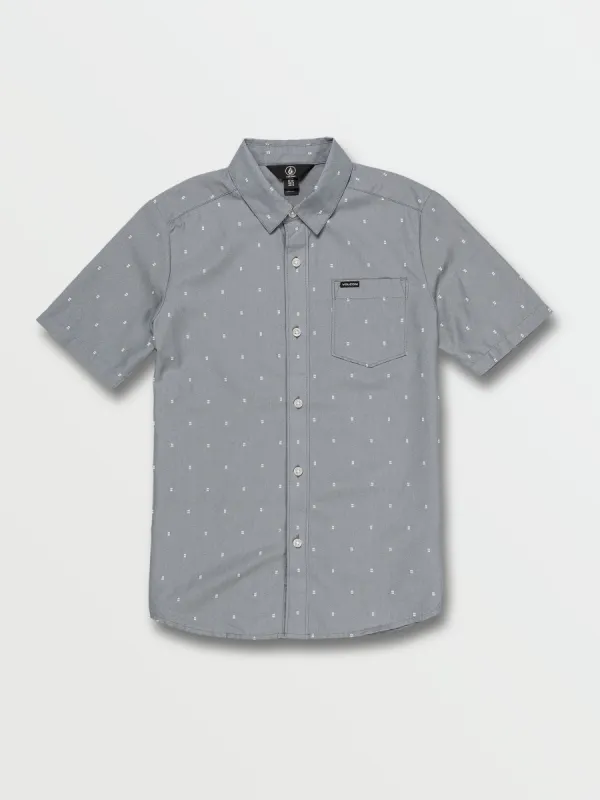 Big Boys Eanes Button Up Short Sleeve Shirt - Ashley Blue sold by Volcom