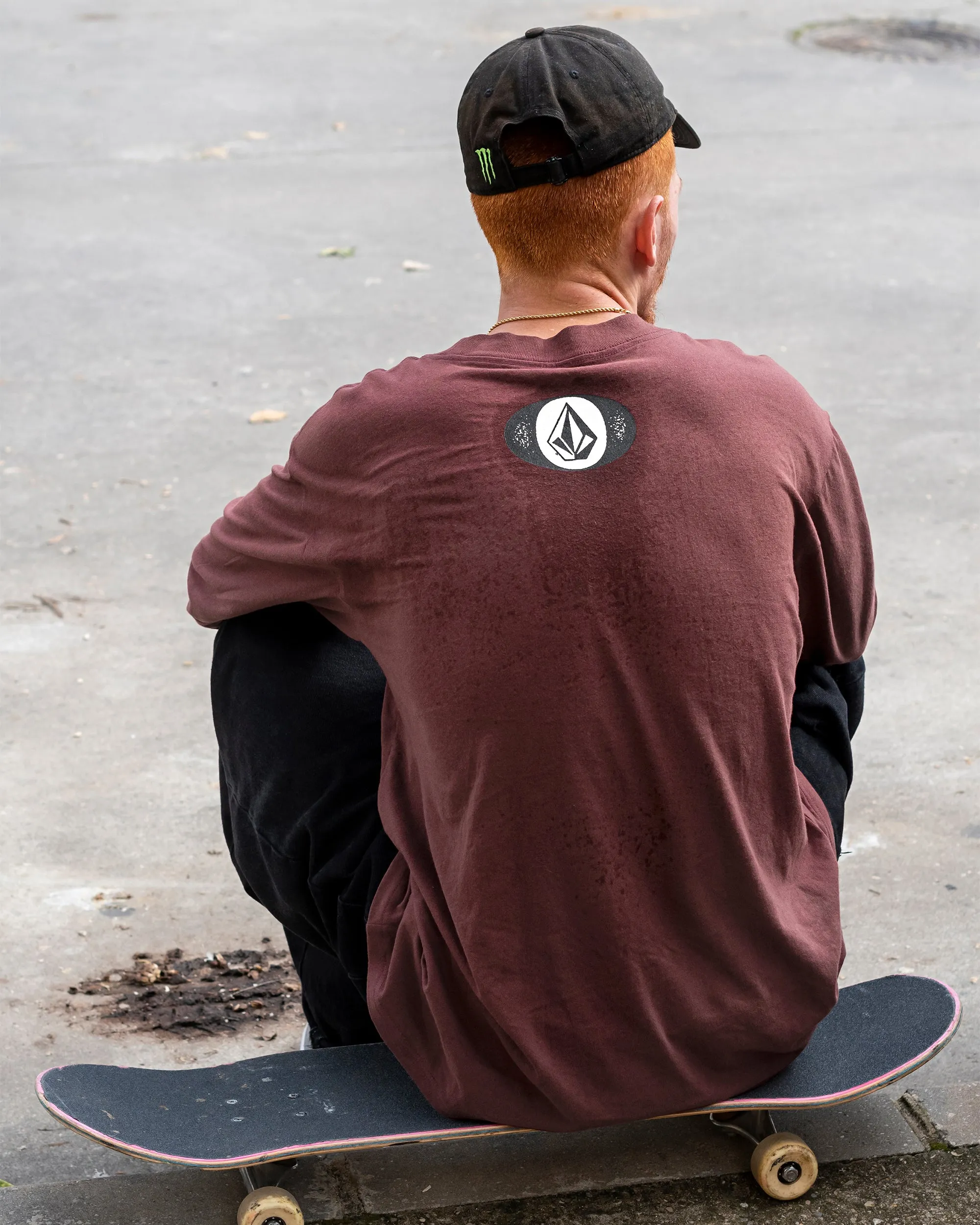 Skate Vitals Remy Long Sleeve Tee 2 - Merlot sold by Volcom product image thumbnail 3