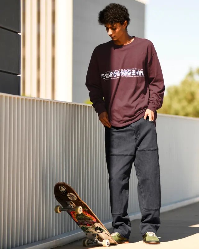 Skate Vitals Remy Long Sleeve Tee 2 - Merlot sold by Volcom