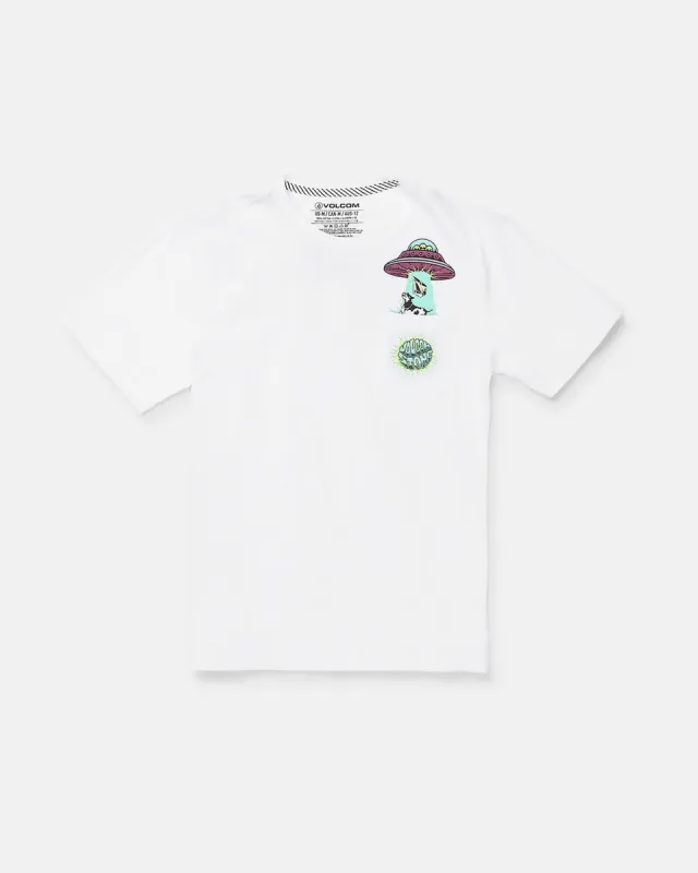 Little Boys Udder Space Short Sleeve Tee - White sold by Volcom