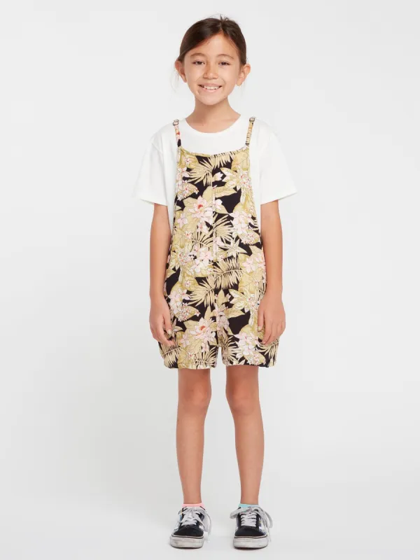 Girls Frondly Fire Romper - Black Combo made by Volcom