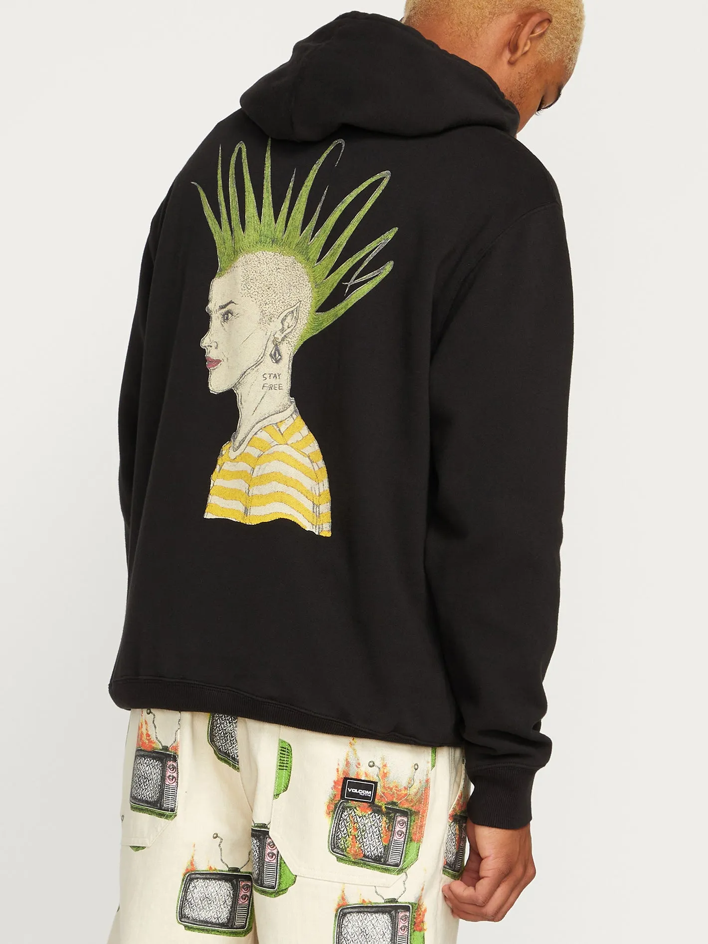 Featured Artist Justin Hager Pullover Hoodie - Black sold by Volcom product image thumbnail 5