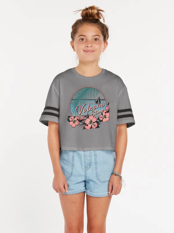 Girls Truly Stoked Tee - Heather Grey sold by Volcom