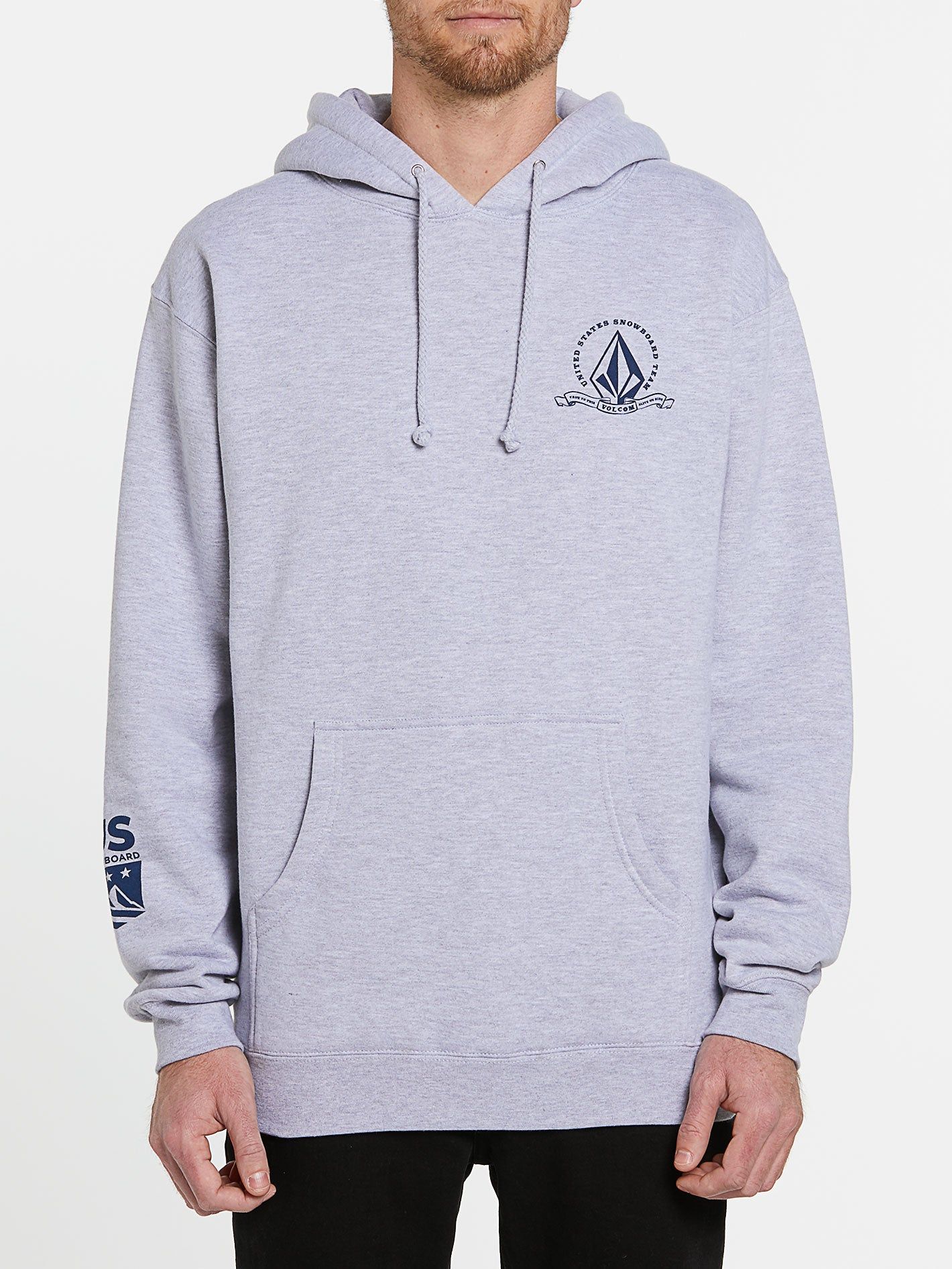 Mens USA Pullover - Heather Grey sold by Volcom