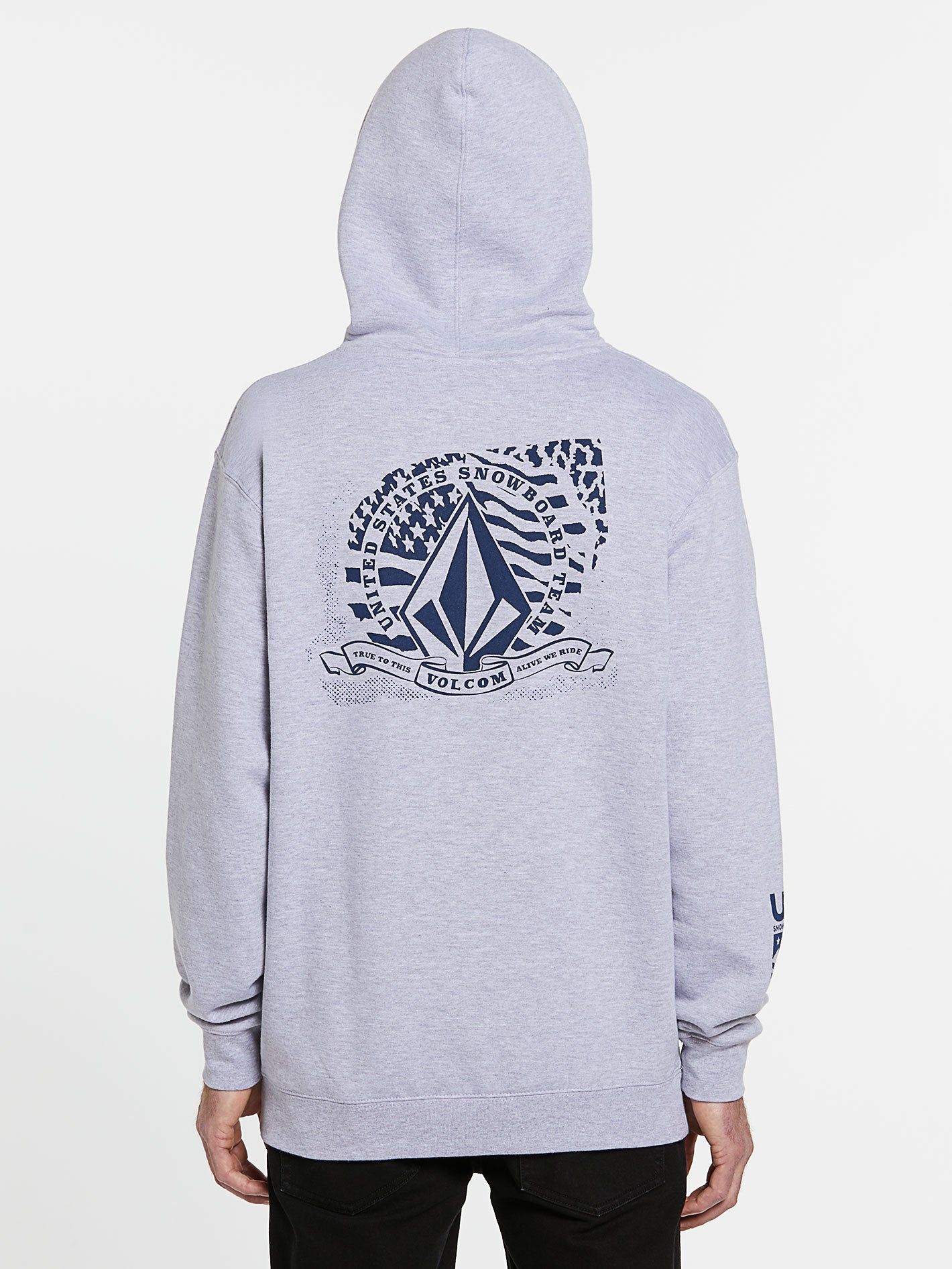 Mens USA Pullover - Heather Grey sold by Volcom product image thumbnail 2