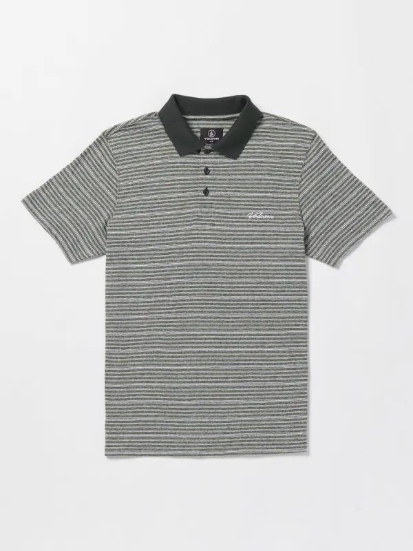 Static Stone Polo Short Sleeve Shirt - Stealth sold by Volcom