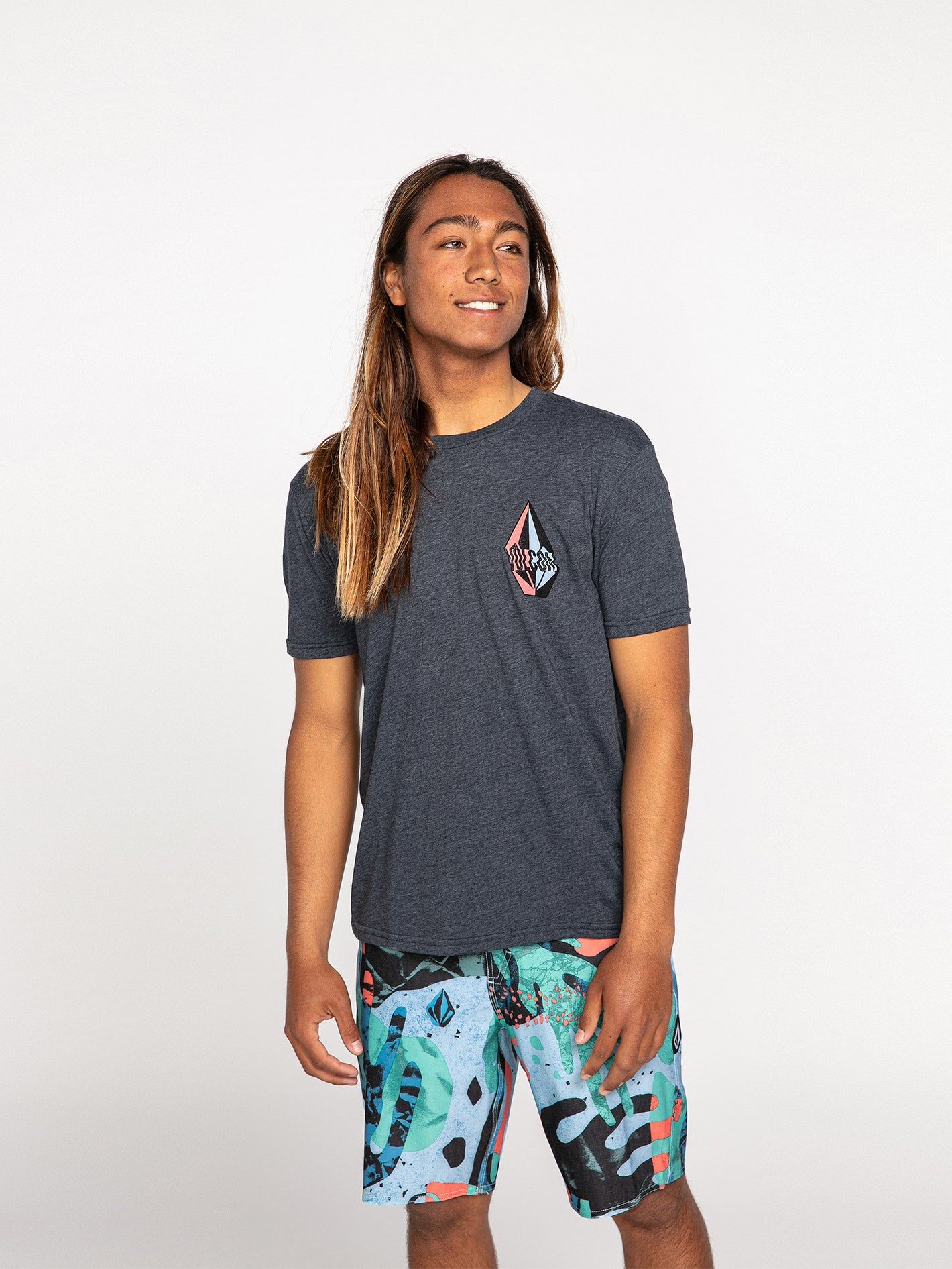Stoney Fill Short Sleeve Tee - Navy Heather sold by Volcom