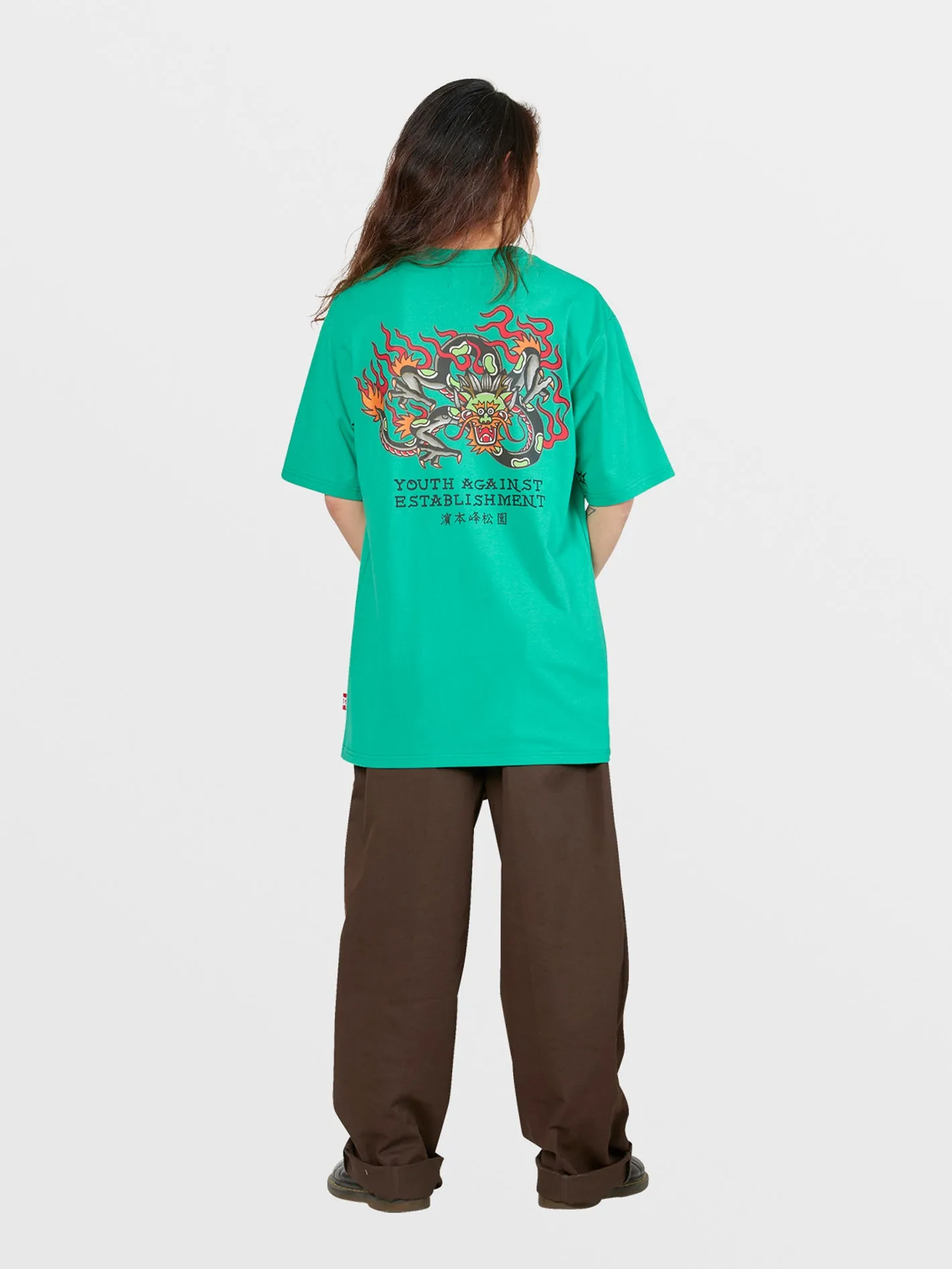 Tokyo True Featured Artist Yusuke Piper Short Sleeve Tee - Emerald Green sold by Volcom product image thumbnail 4