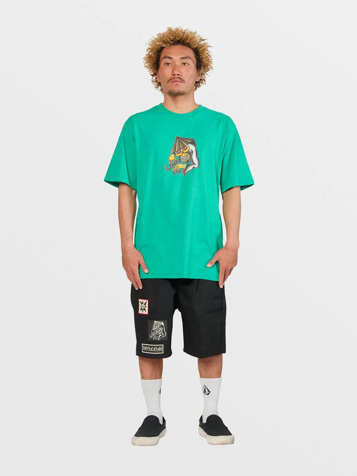 Tokyo True Featured Artist Yusuke Piper Short Sleeve Tee - Emerald Green sold by Volcom product image thumbnail 5