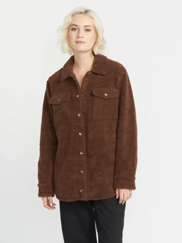 Silent Sherpa Jacket - Chocolate sold by Volcom