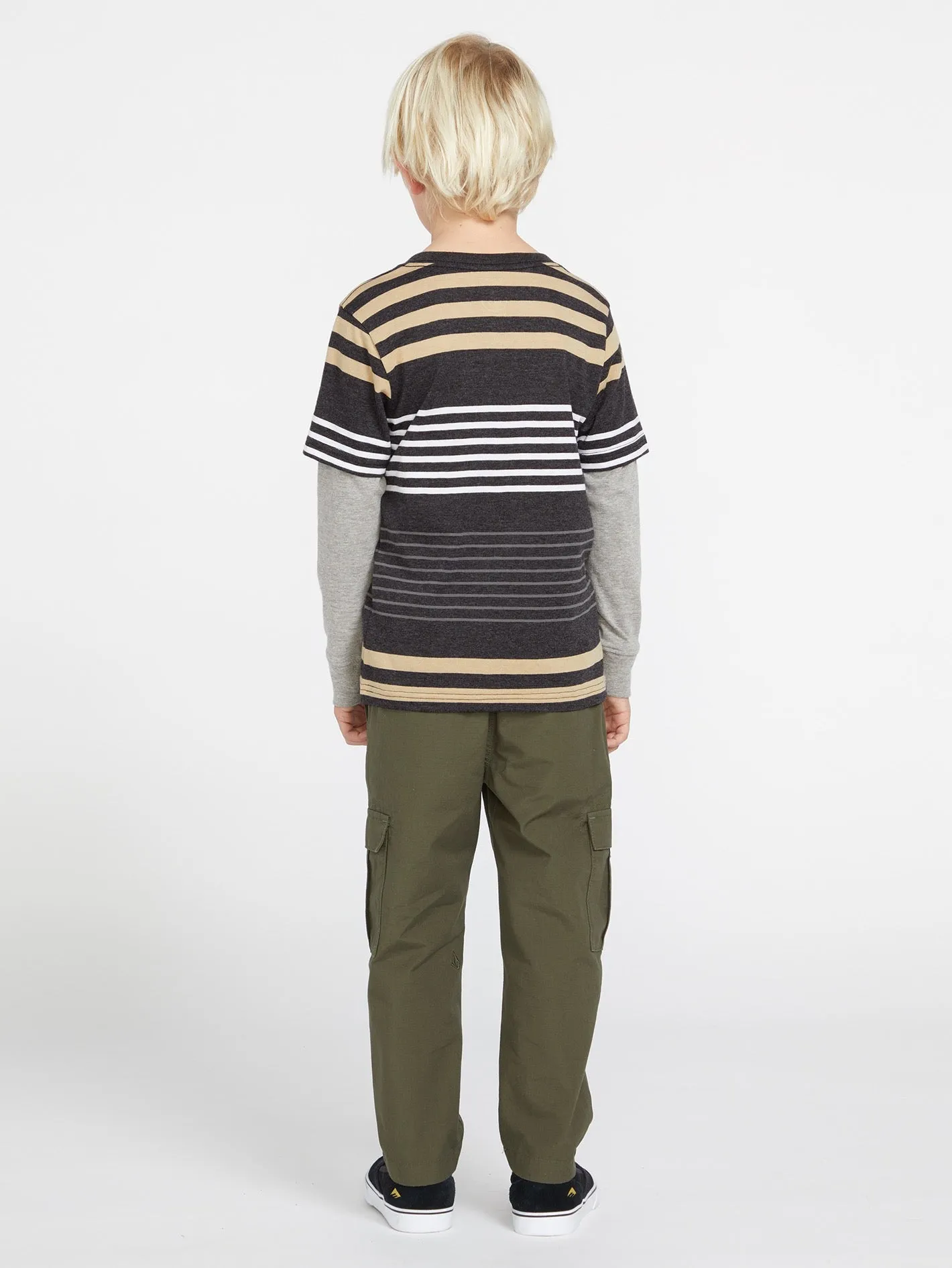 Little Boys Beam Stone Twofer Long Sleeve Shirt - Dark Black Heather sold by Volcom product image thumbnail 4