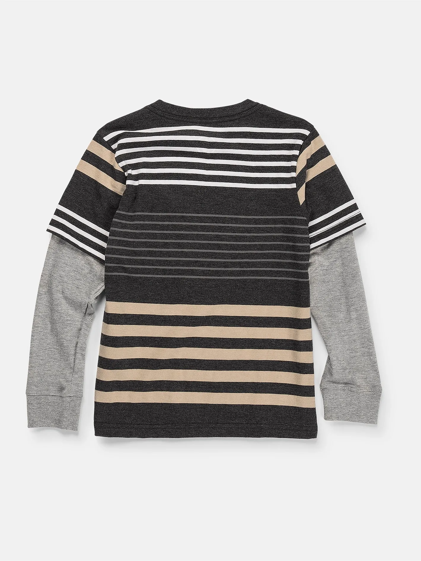 Little Boys Beam Stone Twofer Long Sleeve Shirt - Dark Black Heather sold by Volcom product image thumbnail 2