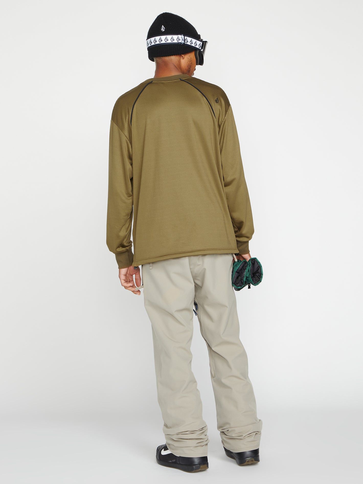 Mens Waffle Backed Crew Fleece - Dark Teak (2022) sold by Volcom product image thumbnail 2