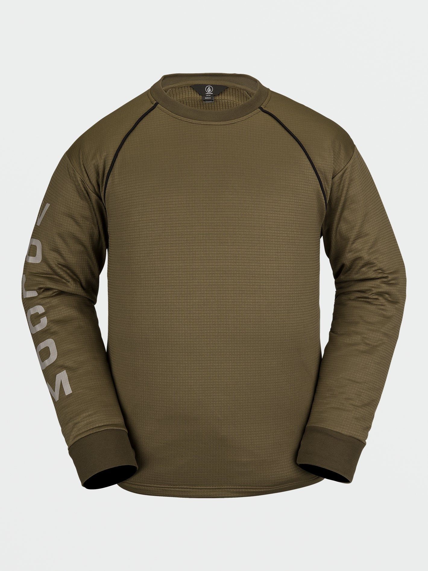 Mens Waffle Backed Crew Fleece - Dark Teak (2022) sold by Volcom product image thumbnail 3