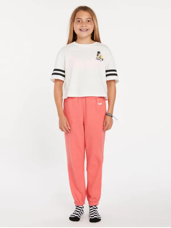 Girls Lived In Lounge Fleece Pant - Electric Coral sold by Volcom