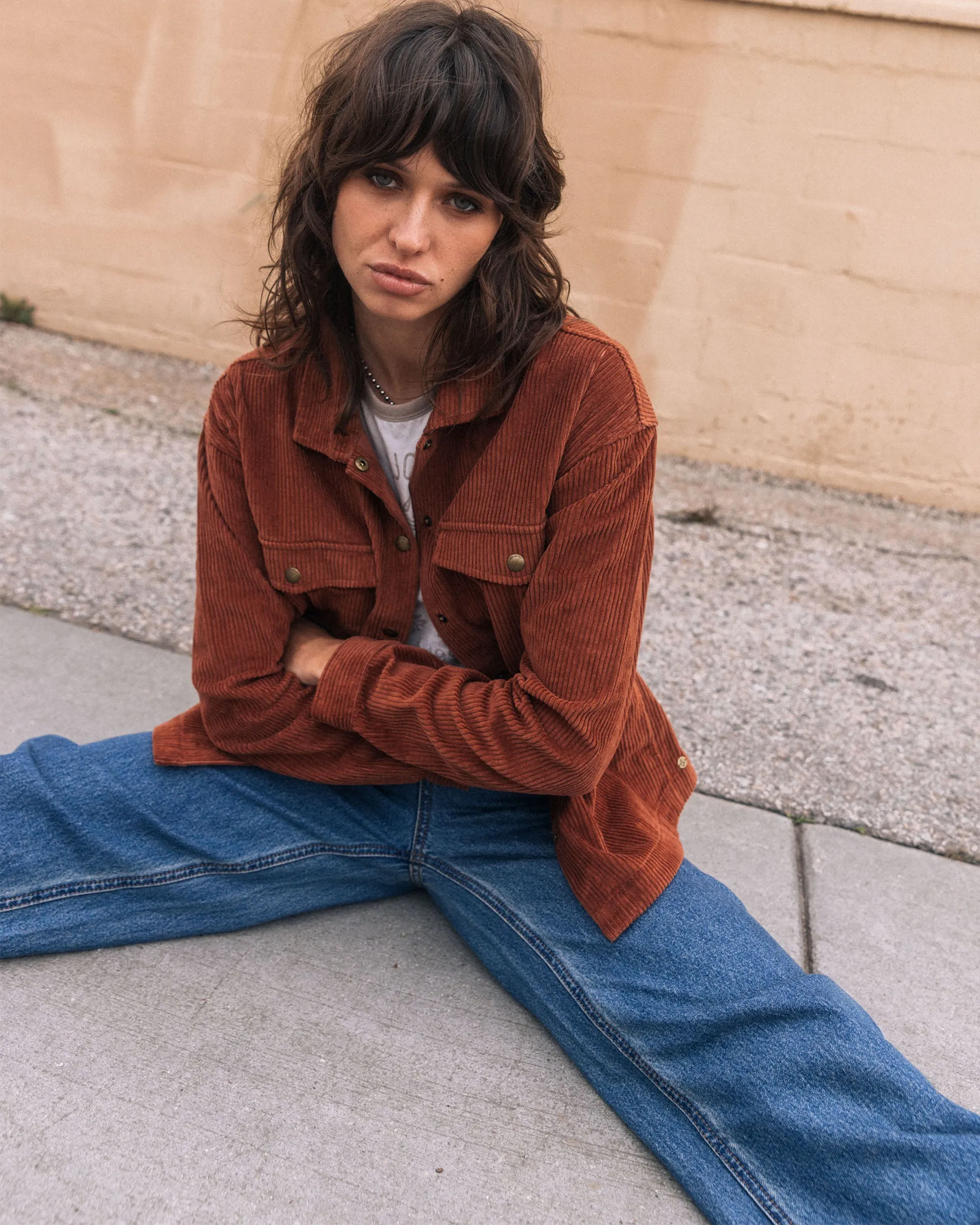 Power Chord Shacket - Chestnut Brown sold by Volcom product image thumbnail 2