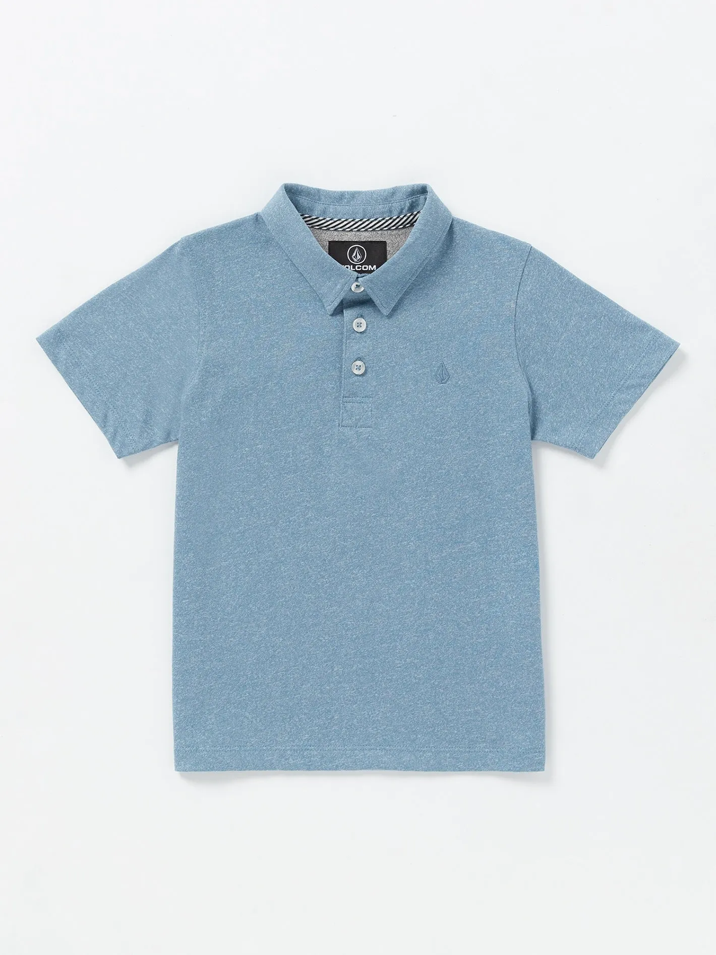 Little Boys Wowzer Polo Short Sleeve Shirt - Stone Blue sold by Volcom