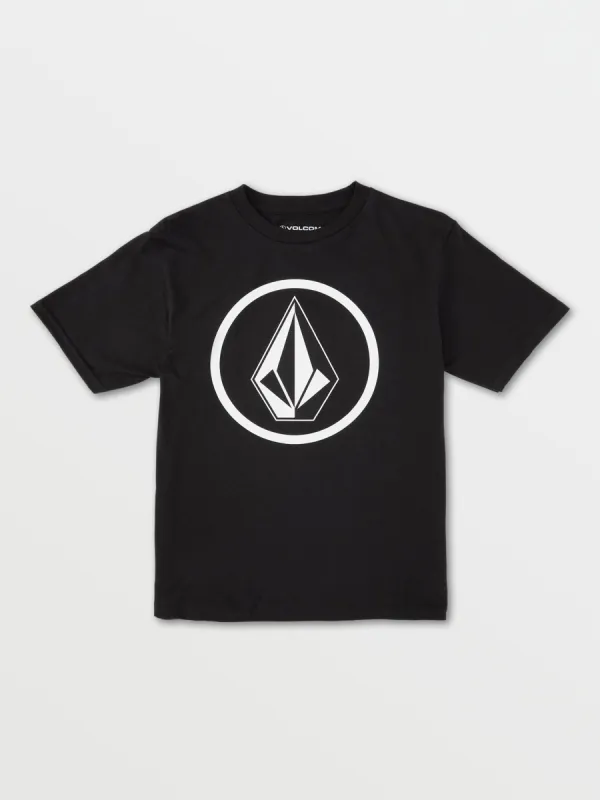 Big Boys Circle Stone Fill Short Sleeve Tee - Black sold by Volcom