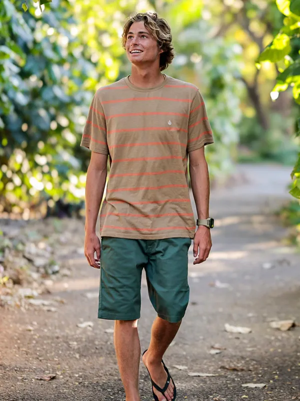 Waiters Crew Short Sleeve Shirt - Khaki sold by Volcom