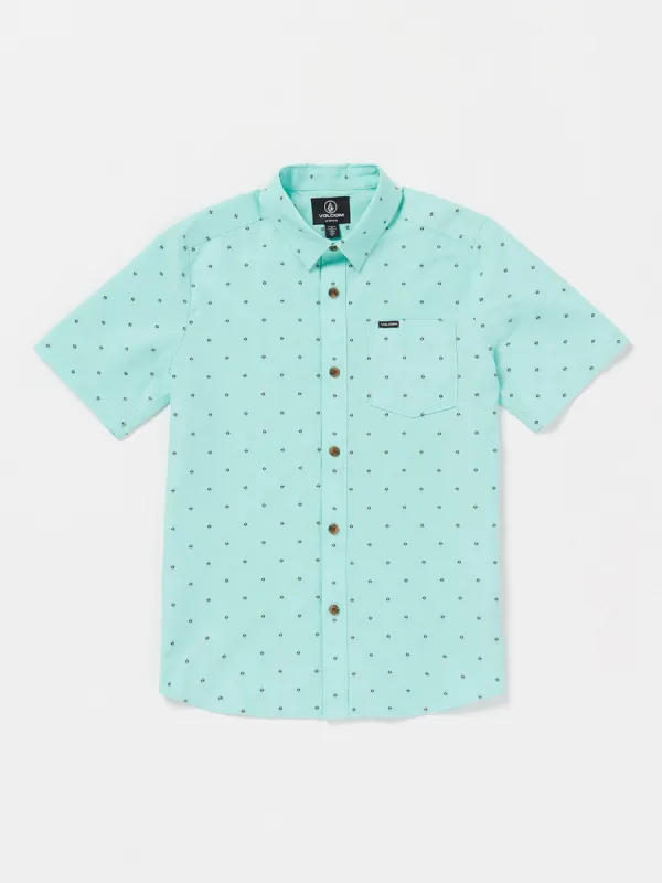 Big Boys Stonemarcos Short Sleeve Shirt - Crete Blue sold by Volcom