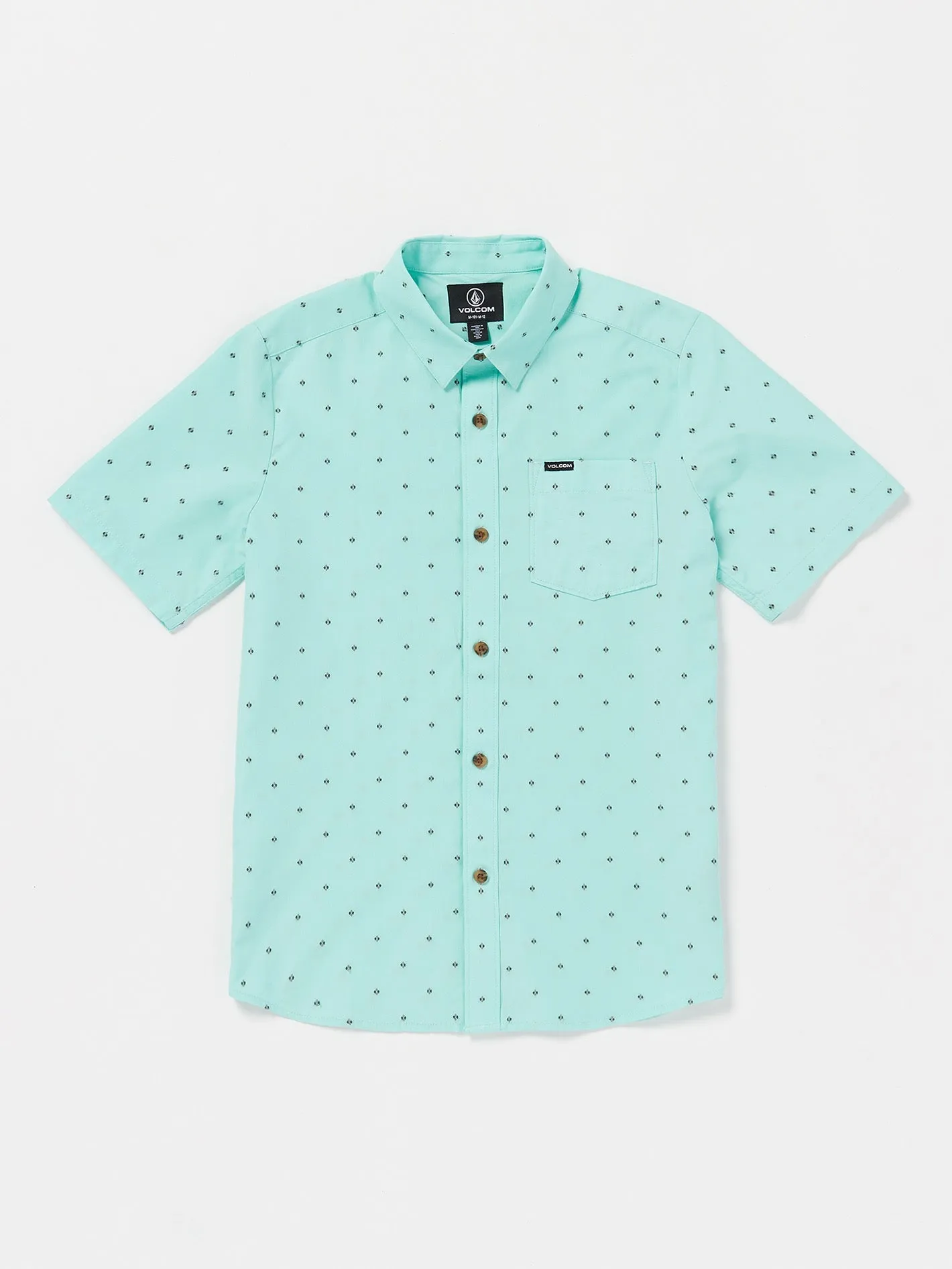Big Boys Stonemarcos Short Sleeve Shirt - Crete Blue sold by Volcom