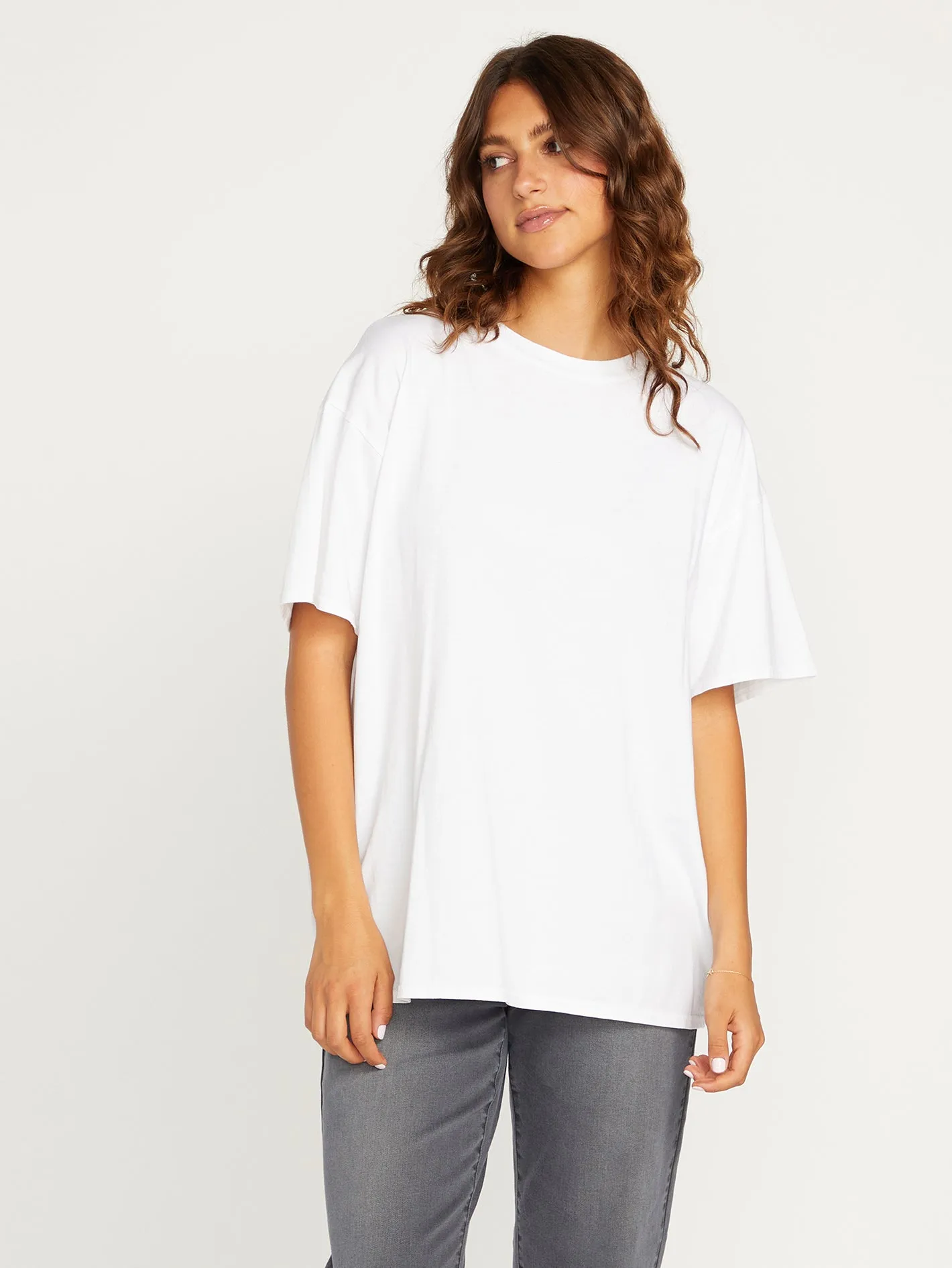 Stones Throw Solid Short Sleeve Tee - White sold by Volcom