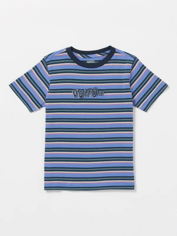 Little Boys Bright N Early Crew Short Sleeve Tee - Denim sold by Volcom