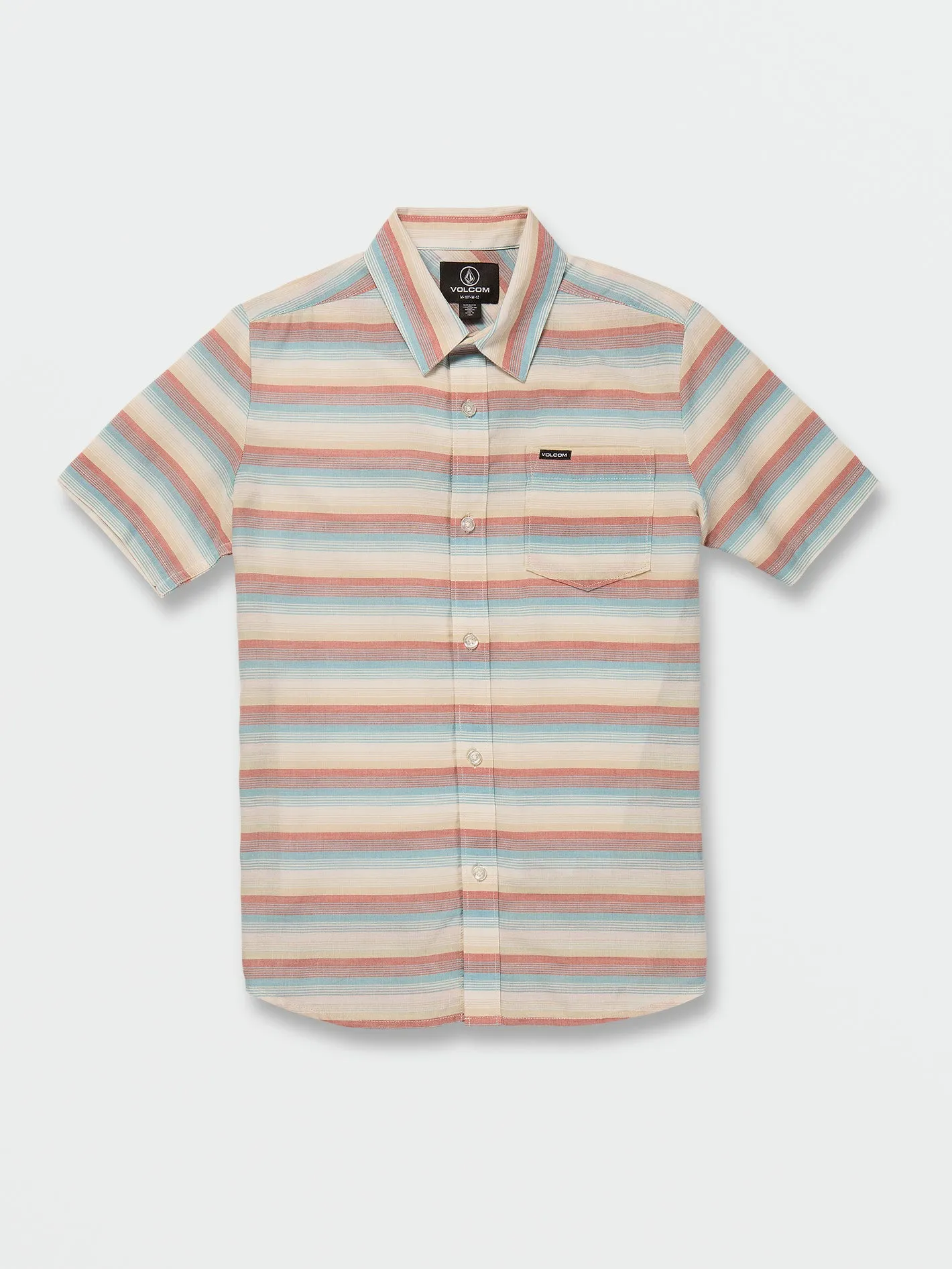 Big Boys Veecee Stripe Short Sleeve Shirt - Whitecap Grey sold by Volcom product image thumbnail 3
