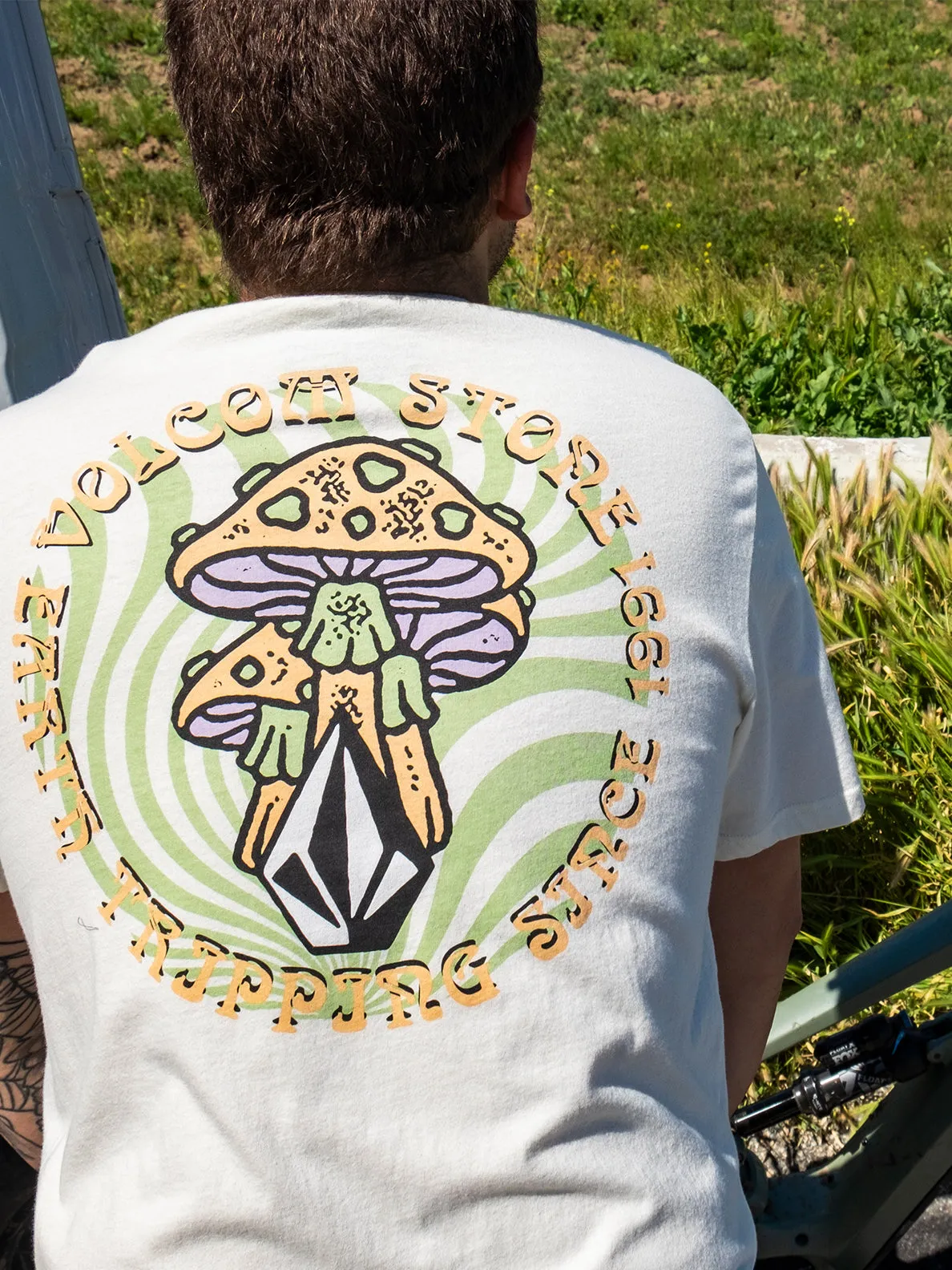 Farm to Yarn Psychike Short Sleeve Tee- Off White sold by Volcom