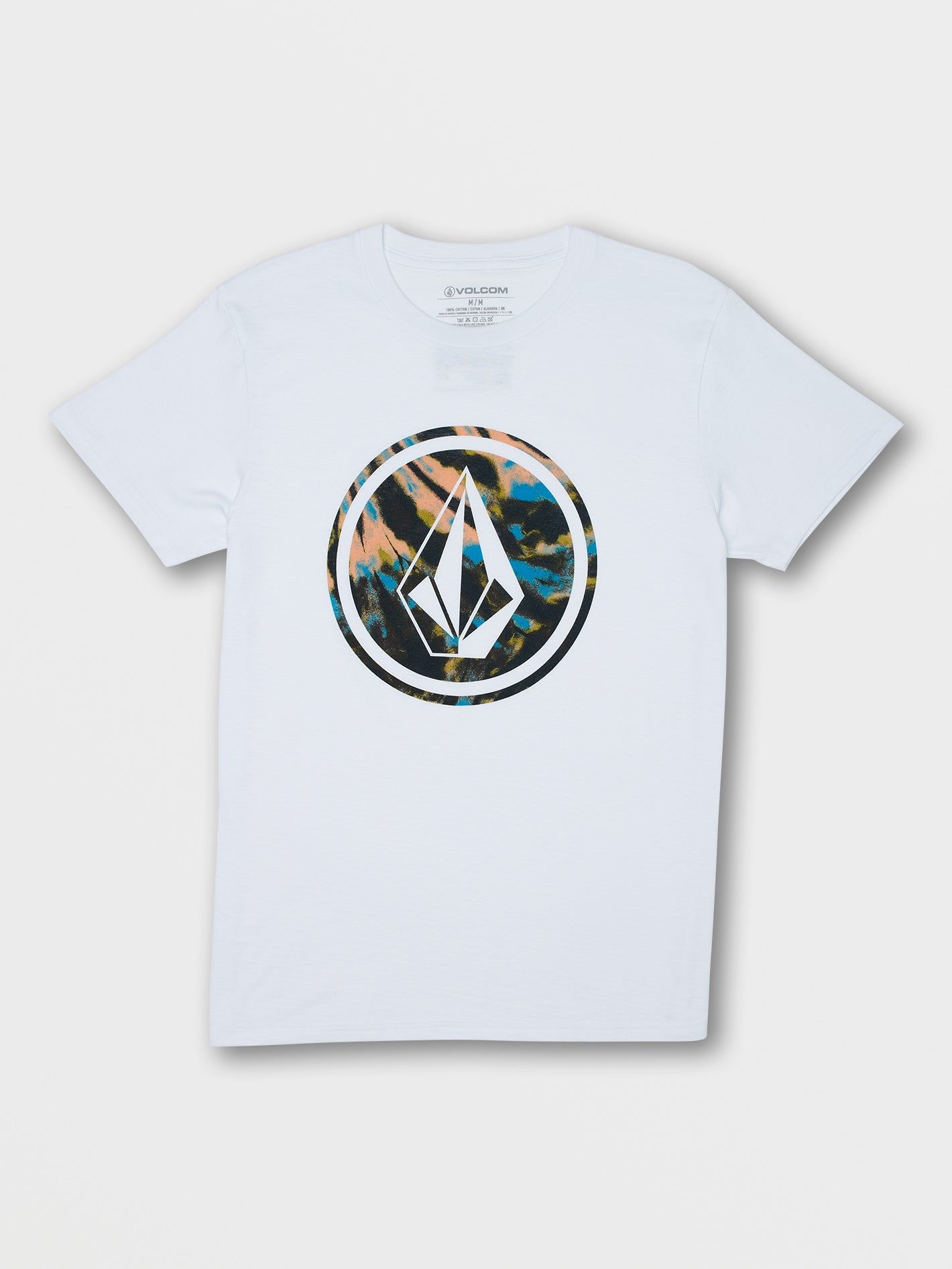 Circle Stone Fill Sleeve Tee - White sold by Volcom