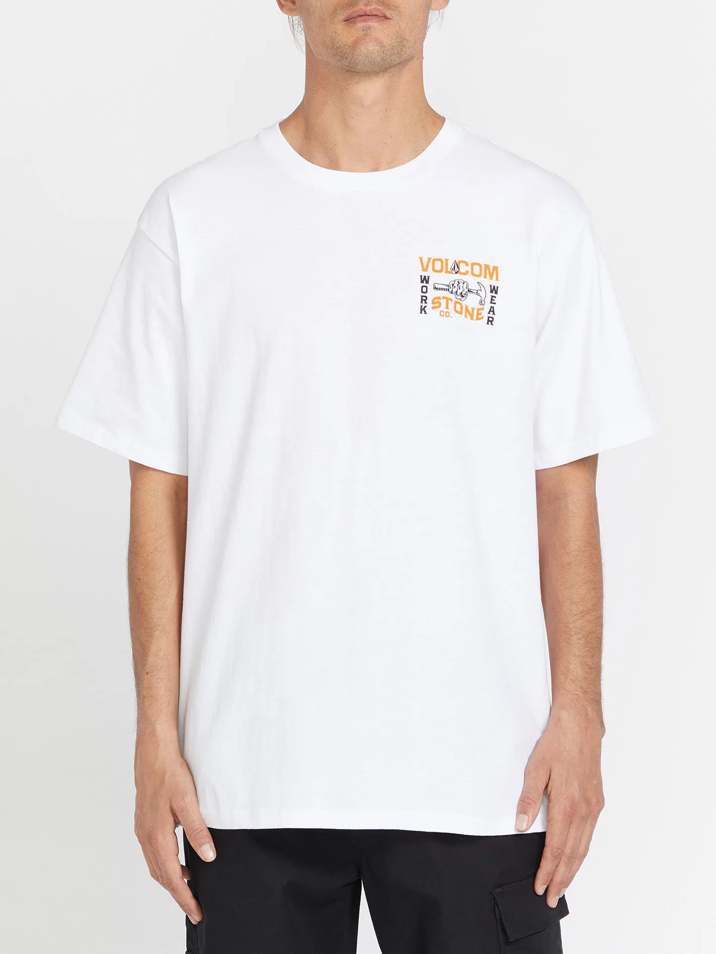 Volcom Workwear Nailed Short Sleeve Tee - White sold by Volcom