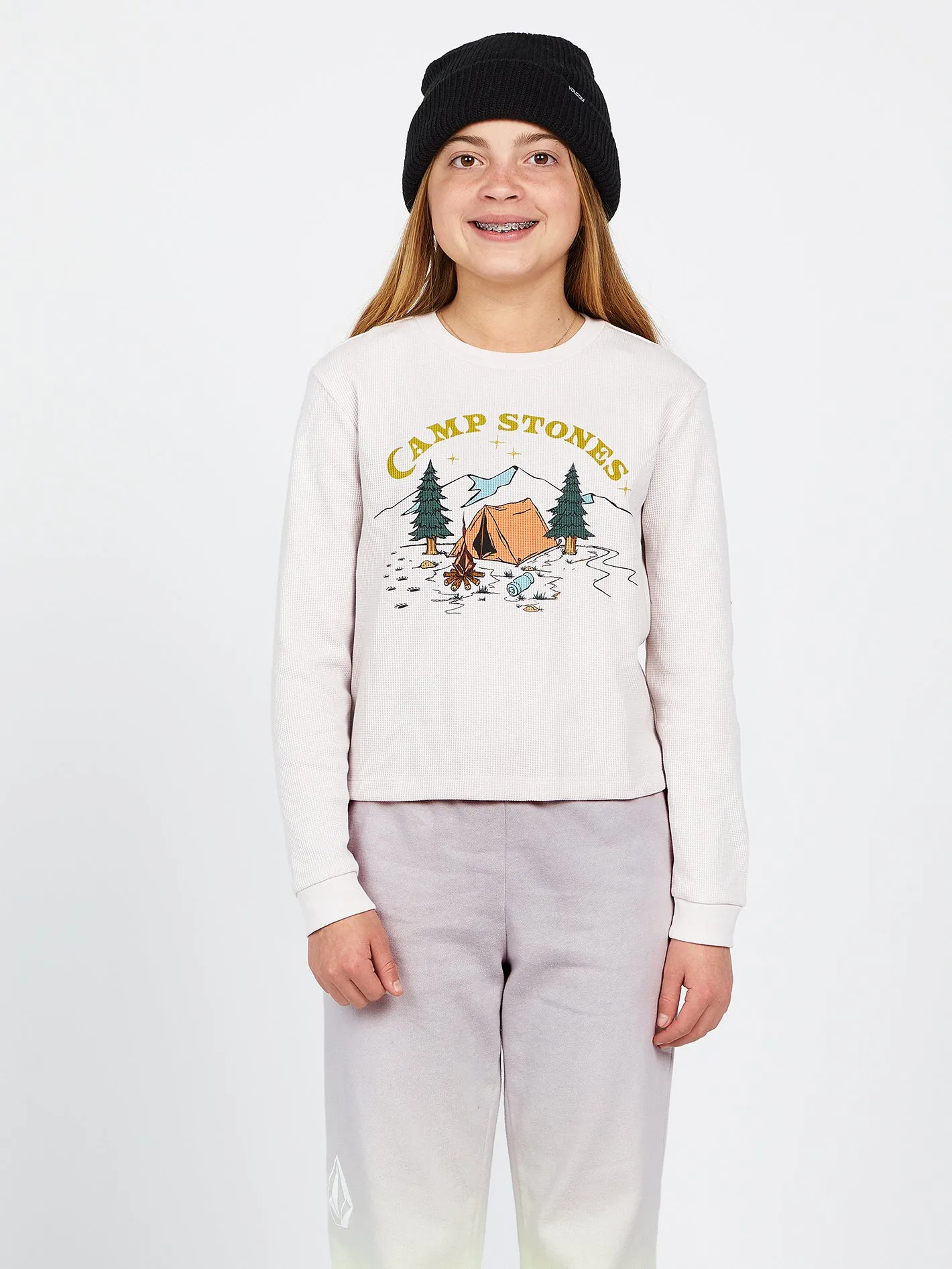 Girls Thermality Long Sleeve Tee - Ash sold by Volcom product image thumbnail 3