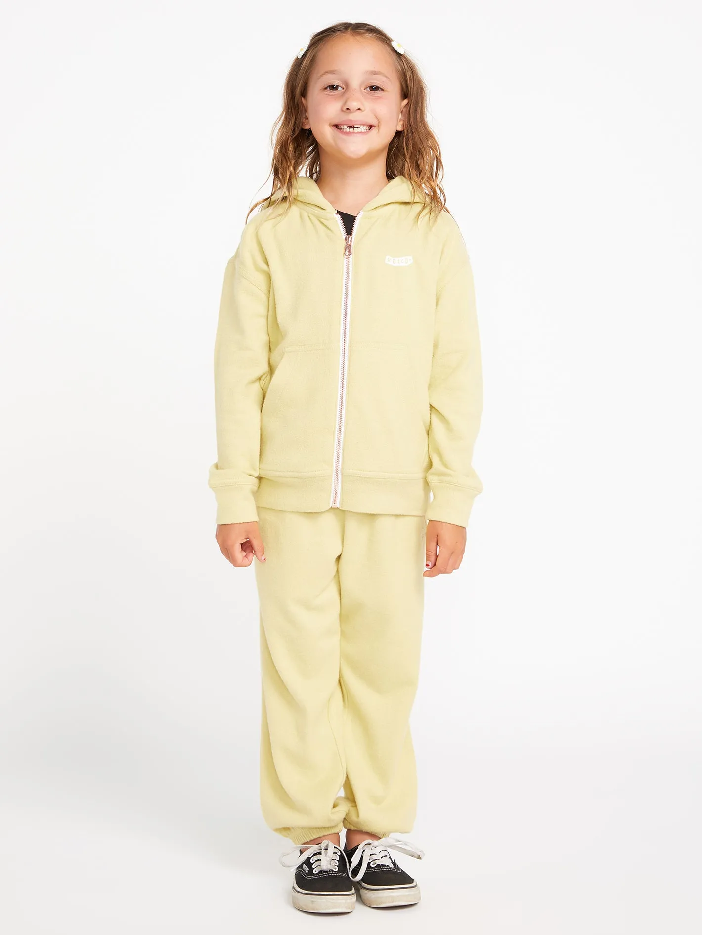 Girls Lived in Lounge Zip Fleece Jacket - Citron sold by Volcom product image thumbnail 4