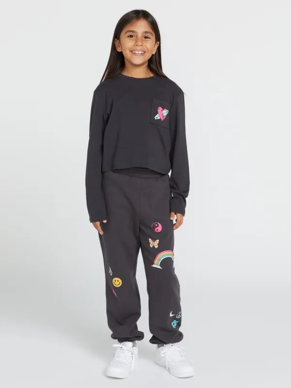 Girls Pocket Dial Long Sleeve Shirt - Vintage Black sold by Volcom