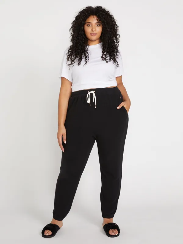 Lived In Lounge Fleece Pants Plus Size - Black sold by Volcom