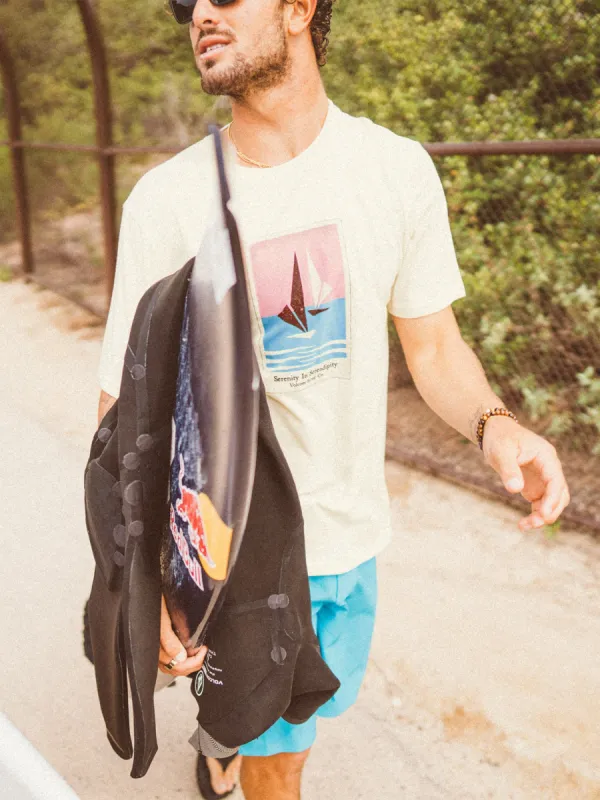 Catamaran Short Sleeve Tee - Off White Heather sold by Volcom