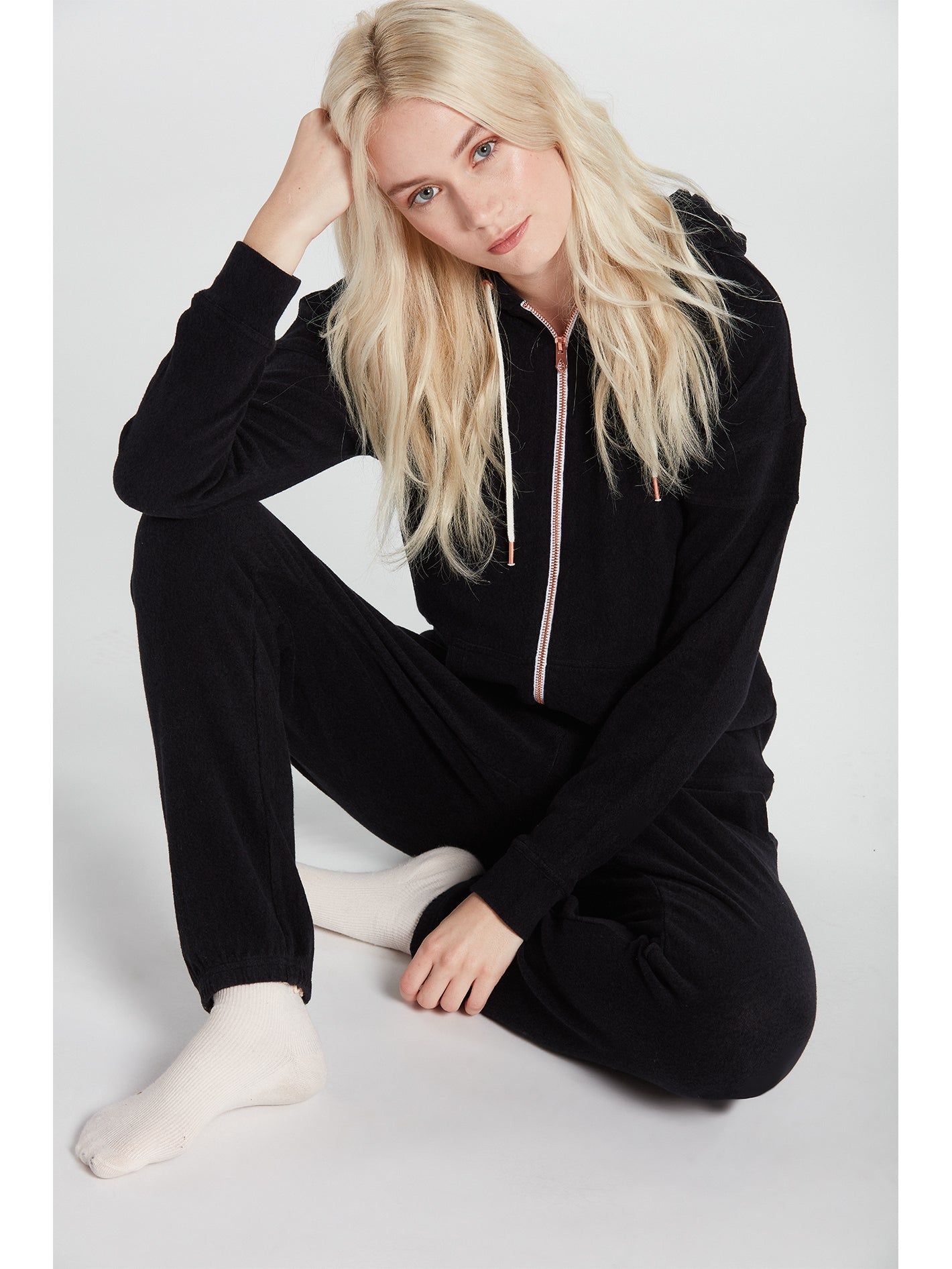 Lived In Lounge Zip Hoodie - Black sold by Volcom product image thumbnail 2