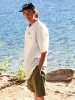 Hone Stone Woven Short Sleeve Shirt - Off White sold by Volcom