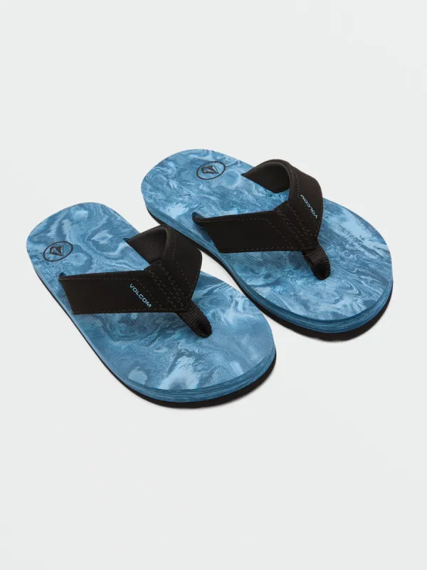 Little Boys Victor Big Youth Sandals - Aged Indigo sold by Volcom